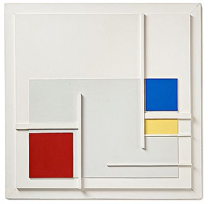 Sample artwork by Jean Albert Gorin (1899 - 1981), known for geometric abstract and cubist painting, collage, constructivist relief sculpture - View similar artists and auction records