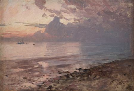 Low tide, from the coast at Le Havre, Normandy
