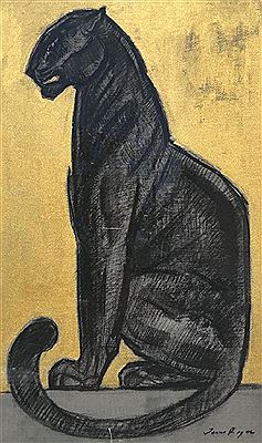 Panthère assise