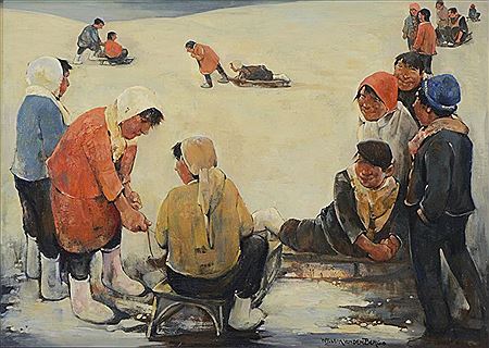 Ice Fishing and Sledding in Volendam