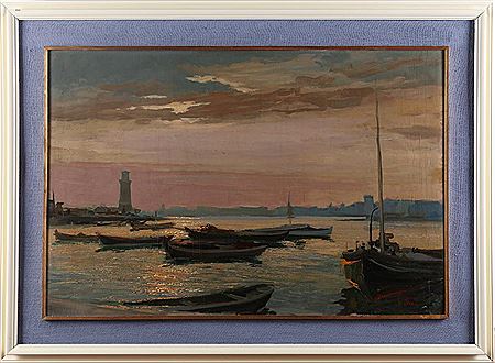 Port of Desenzano by Arturo Verni - Auction record, sale price, and art valuation. Compare with similar artists and explore comparable artworks.