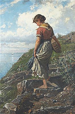 Seascape with girl, 1883 by Bartolomeo Giuliano - Auction record, sale price, and art valuation. Compare with similar artists and explore comparable artworks.