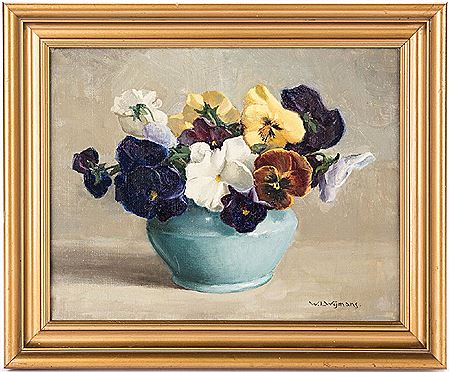 Still Life Pansies by Willem Wijmans - Auction record, sale price, and art valuation. Compare with similar artists and explore comparable artworks.