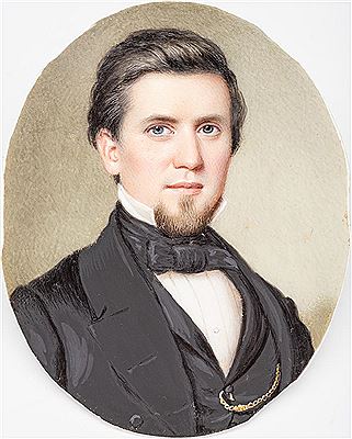 Miniature oval portrait of Charles Thompson of Tennessee