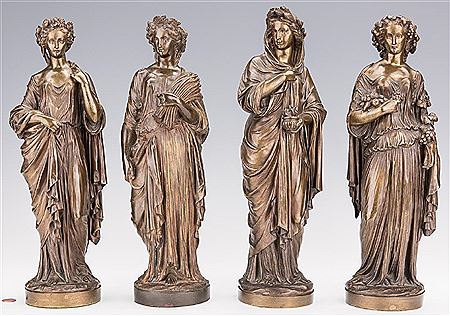 Allegorical statues of women representing the four seasons (4)