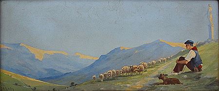 Berger on the peaks or the Virgin atop Bédat by Hyppolite Marius Galy - Auction record, sale price, and art valuation. Compare with similar artists and explore comparable artworks.