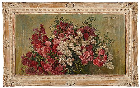 Bouquet de Roses rouges et blanches by Blanche Zo-Laroque - Auction record, sale price, and art valuation. Compare with similar artists and explore comparable artworks.