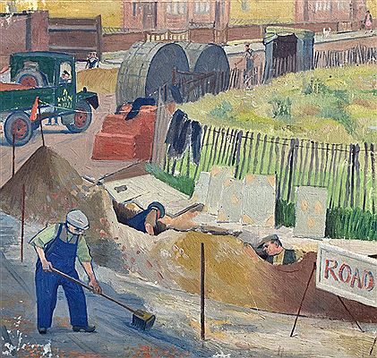 ROADWORKS by Evelyn Dunbar - Auction record, sale price, and art valuation. Compare with similar artists and explore comparable artworks.