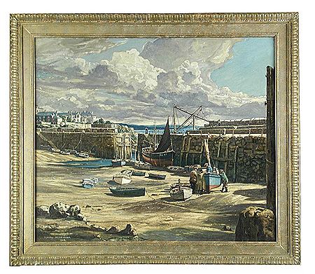 Sample artwork by Claude Muncaster (1903 - 1974), known for landscape and maritime scenes, focusing on ship's sails. - View similar artists and auction records
