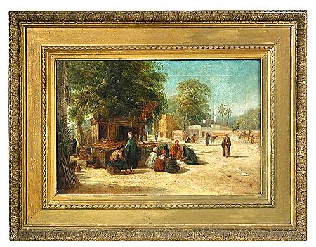 Lantern Shop in the Esbekiah, Cairo by Henry Pilleau - Auction record, sale price, and art valuation. Compare with similar artists and explore comparable artworks.