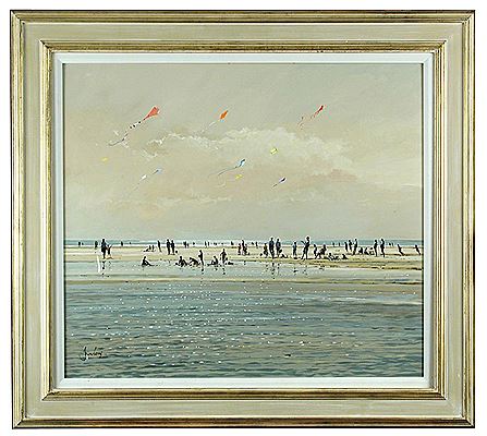 Kite flying on the beach, Norfolk