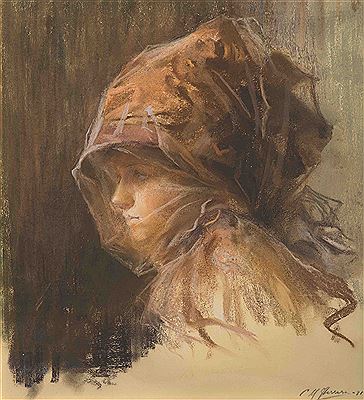 Niña con capelina