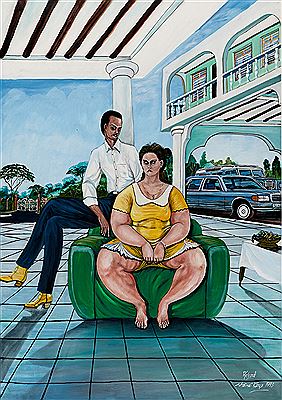 DROSIE AND ME, 1993 by Richard Onyango - Auction record, sale price, and art valuation. Compare with similar artists and explore comparable artworks.