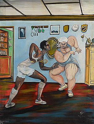 THE LAST GAME, 1991 by Richard Onyango - Auction record, sale price, and art valuation. Compare with similar artists and explore comparable artworks.