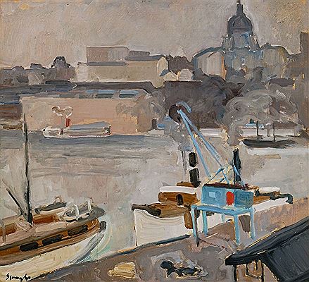 Port of Stockholm by Alexandre de Spengler - Auction record, sale price, and art valuation. Compare with similar artists and explore comparable artworks.