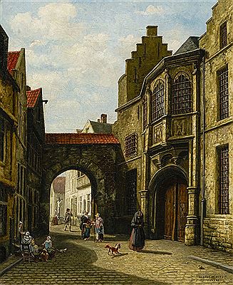 Street Bustling Antwerp