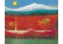 White mountain in autumn