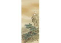 Two cranes on Senjima Island by Imao Keisho - Auction record, sale price, and art valuation. Compare with similar artists and explore comparable artworks.