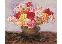 Rose in the pot by Shiichi Oshima - Auction record, sale price, and art valuation. Compare with similar artists and explore comparable artworks.