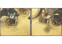 Fu-jin Rai-jin (a pair of 2-panel byobu screens)