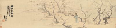 SEEKING INSPIRATION AMONGST PLUM BLOSSOMS by Nong Jin - Auction record, sale price, and art valuation. Compare with similar artists and explore comparable artworks.