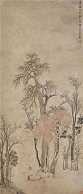 Scholar in Meditation by Wang Qi - Auction record, sale price, and art valuation. Compare with similar artists and explore comparable artworks.