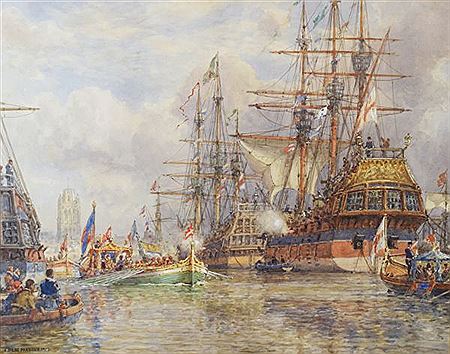 QUEEN ELIZABETH'S VISIT TO BRISTOL 1574 by Arthur Wilde Parsons - Auction record, sale price, and art valuation. Compare with similar artists and explore comparable artworks.