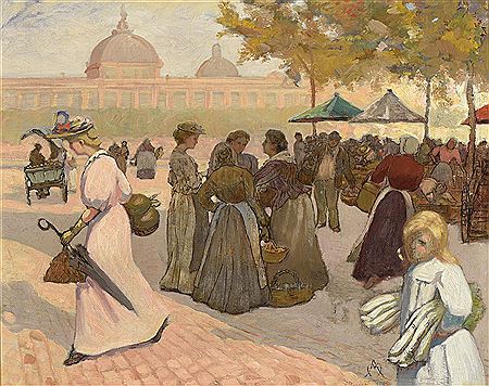 Marché à Lyon by Auguste Morisot - Auction record, sale price, and art valuation. Compare with similar artists and explore comparable artworks.