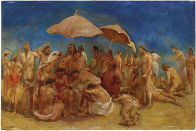 Spiaggia affollata