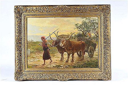 Women from Minho yoking a pair of oxen