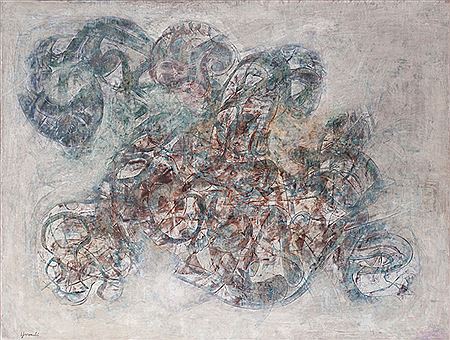 FACES OF THE SPIRIT, 1968 by Ahmed Yacoubi - Auction record, sale price, and art valuation. Compare with similar artists and explore comparable artworks.