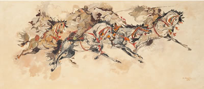 FANTASIA AU GALOP, 1970 by Jean Gaston Mantel - Auction record, sale price, and art valuation. Compare with similar artists and explore comparable artworks.
