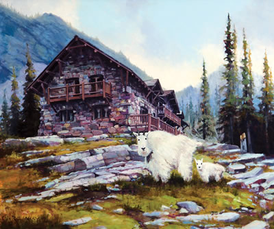"Looking Back, Sperry Chalet"