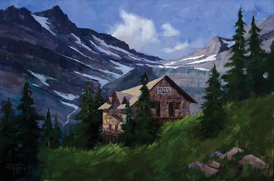 Sample artwork by Linda Tippetts (Born 1944), known for landscape, coastal marine - View similar artists and auction records