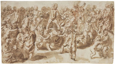 A bacchanal of putti