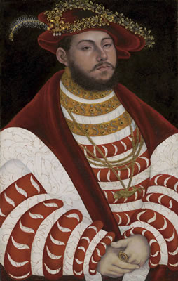 Portrait of John Frederick I, Elector of Saxony (1503-1554), half-length by Lucas the Elder Cranach - Auction record, sale price, and art valuation. Compare with similar artists and explore comparable artworks.