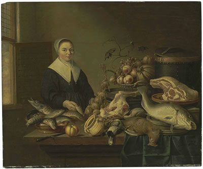 A kitchen interior with a maid