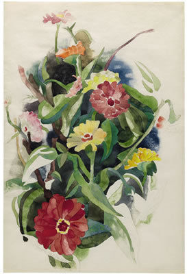Zinnias: A Double-Sided Work