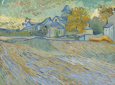 Vue de l’asile et de la Chapelle Saint-Paul de Mausole (Saint-Rémy)