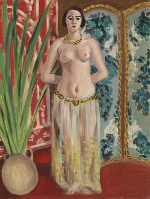 Odalisque, mains dans le dos