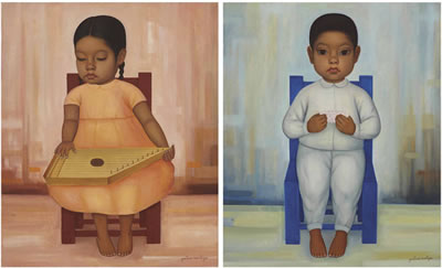 Niña and Niño (Two works) by Gustavo Montoya - Auction record, sale price, and art valuation. Compare with similar artists and explore comparable artworks.