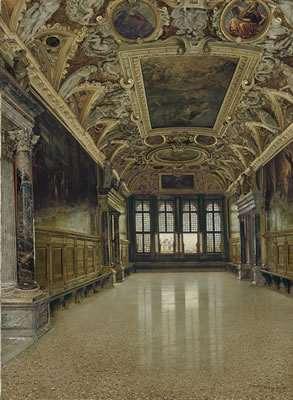 The Sala delle Quattro Porte, Doge's Palace, Venice
