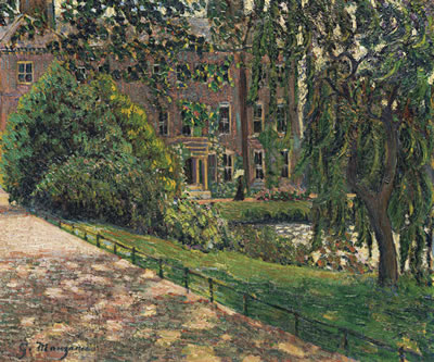 Elégante dans un jardin