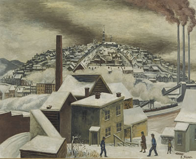 Winter Day, Pittsburgh by Ernest Fiene - Auction record, sale price, and art valuation. Compare with similar artists and explore comparable artworks.