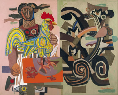 Salute Each Time the Cock Crows by Byron (George Byron) Browne - Auction record, sale price, and art valuation. Compare with similar artists and explore comparable artworks.