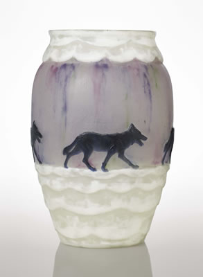 A 'LES LOUPS DANS LA NEIGE' VASE, DESIGNED 1926