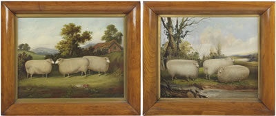 Sheep in a landscape (2) by John of Colchester Vine - Auction record, sale price, and art valuation. Compare with similar artists and explore comparable artworks.
