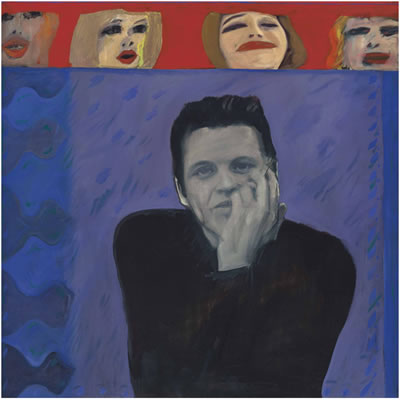 Portrait of Derek Marlowe with Unknown Ladies