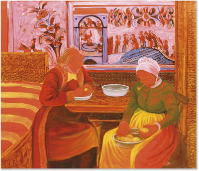 The Last Peasant-Painters Peeling Potatoes (Old Woman Mill)