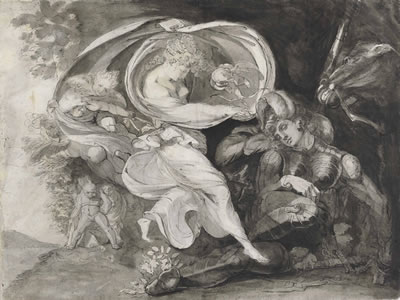 The Faerie Queene appears to Prince Arthur, from Edmund Spenser's 'The Faerie Queene' (recto); and A sketch for the Faerie Queene and Prince Arthur (verso) by John Henry Fuseli - Auction record, sale price, and art valuation. Compare with similar artists and explore comparable artworks.